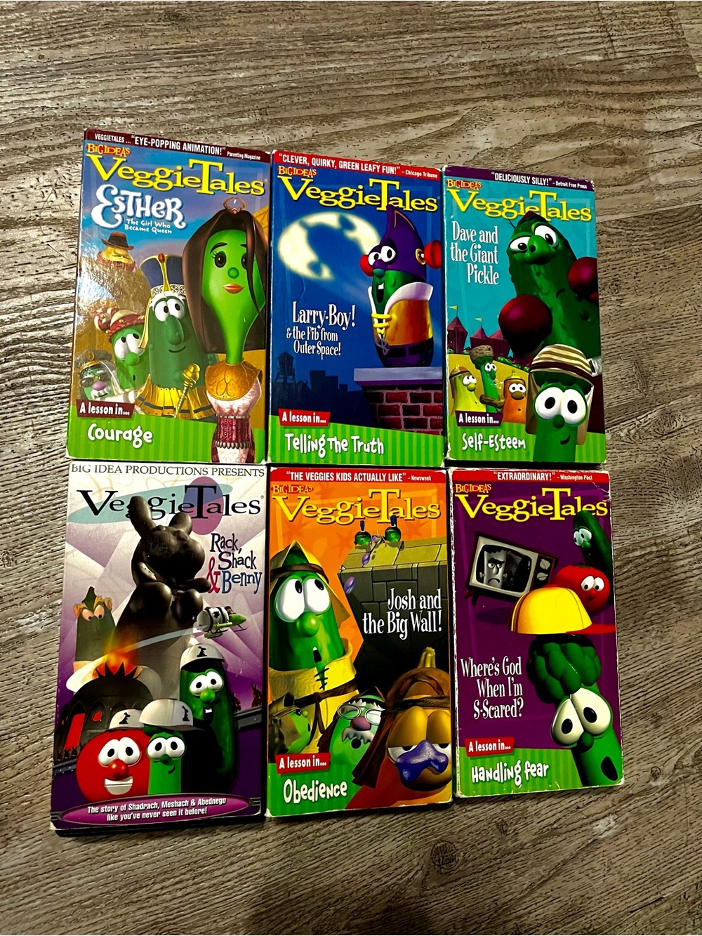 Veggie Tales VHS Tapes Lot Of 6